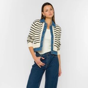 VELVET HEART FRANCIS JASPER STRIPED DENIM JACKET NWT